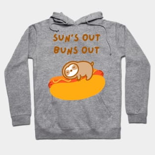 Sun’s Out Buns Out Hot Dog Sloth Hoodie